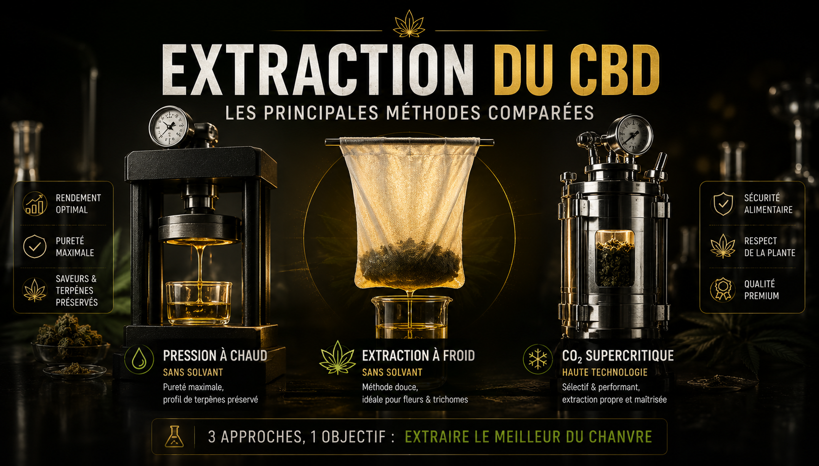 extraction CBD methodes