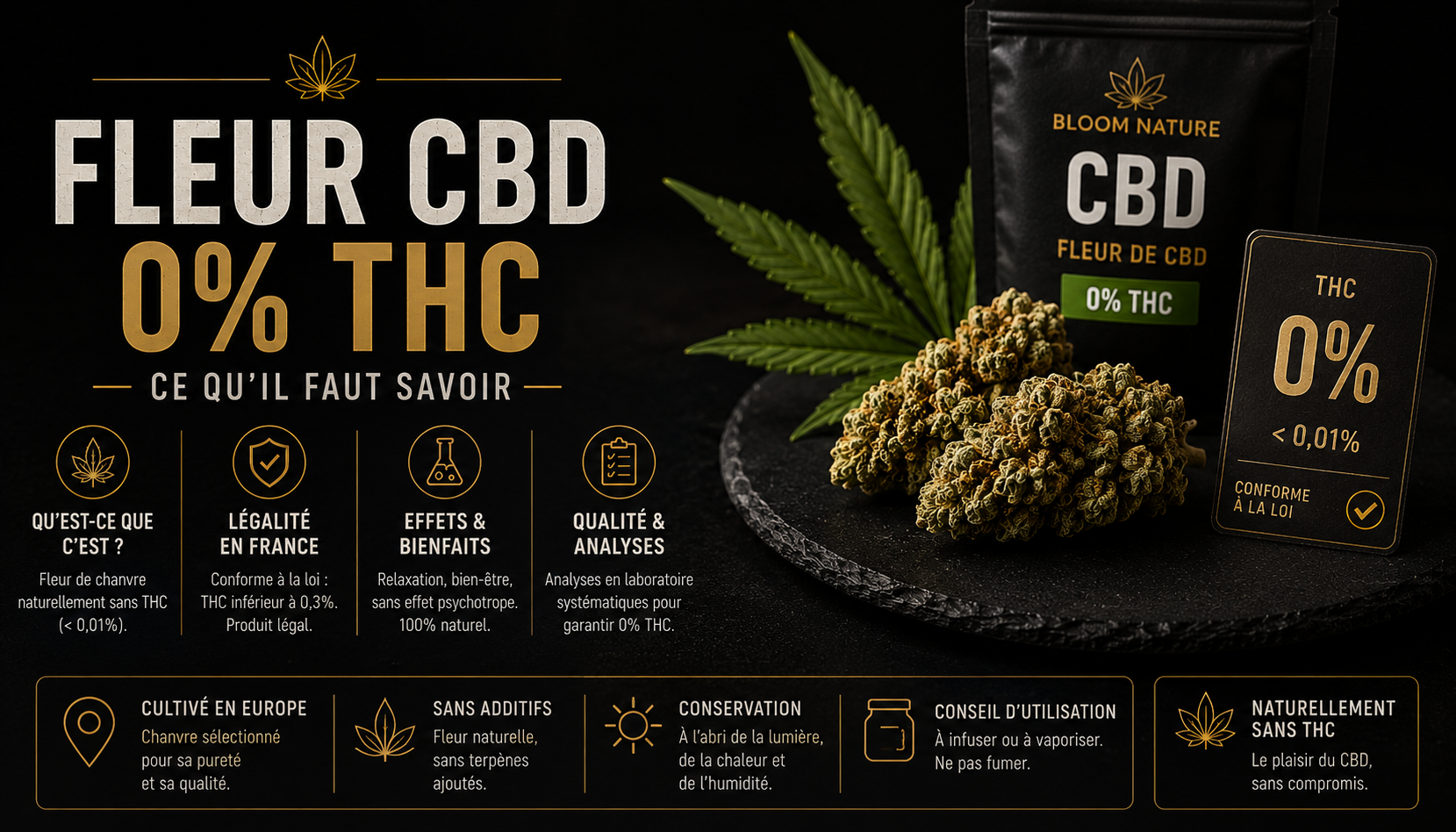 Fleur CBD 0% THC : ce qu'il faut savoir