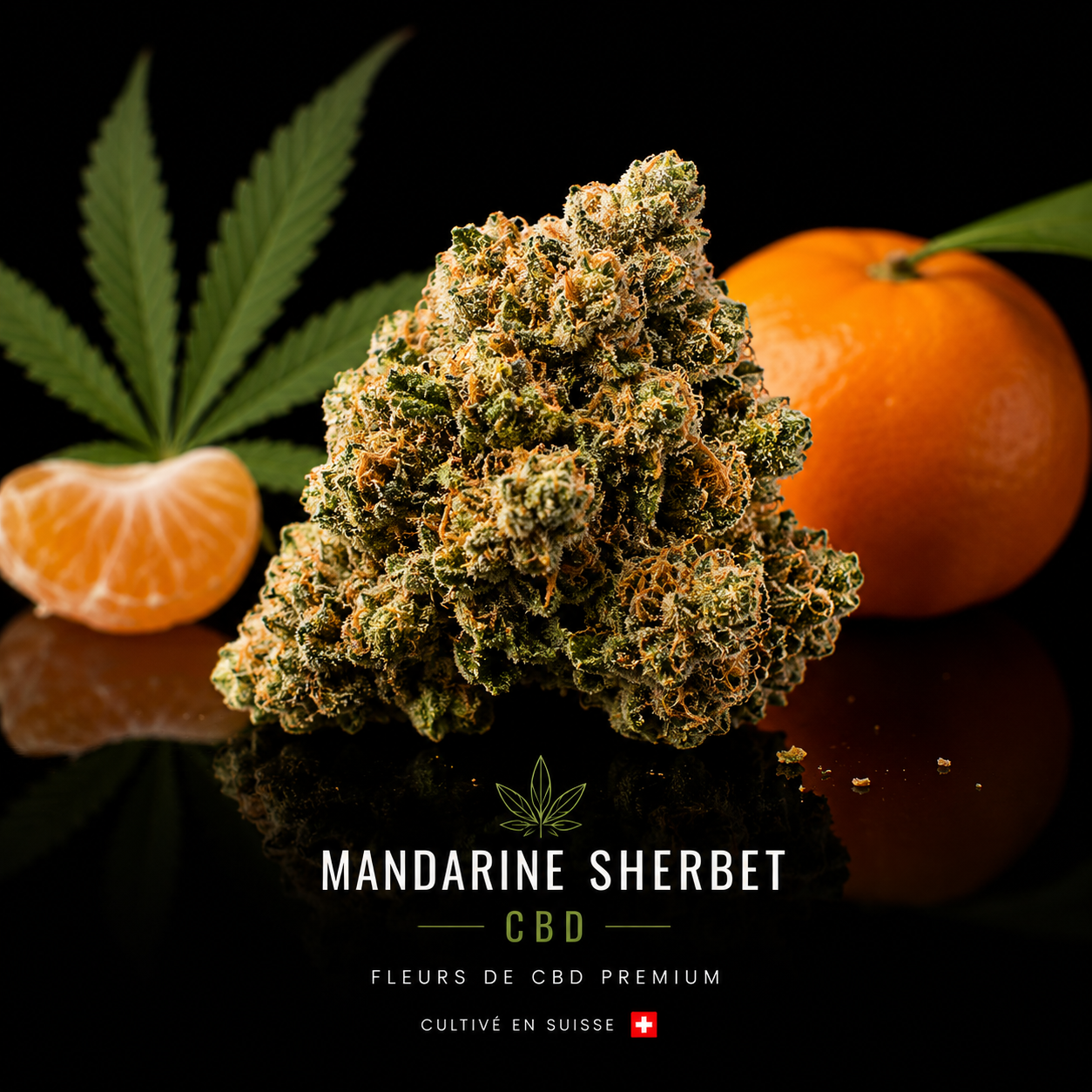 Mandarine Sherbet 16% CBD - Hydro Premium Suisse